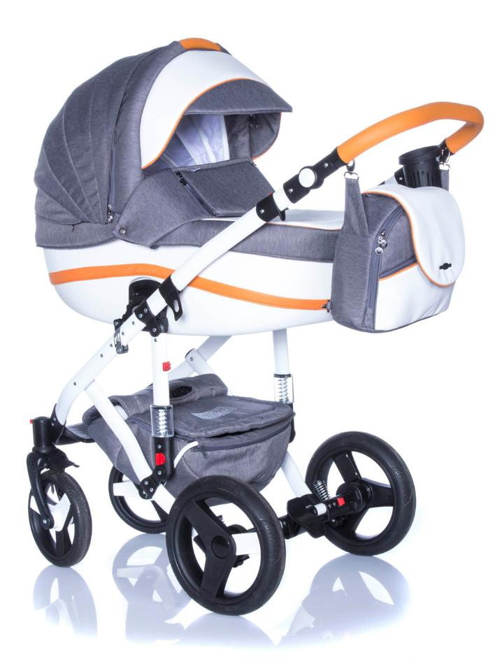 Детская коляска BeBe-mobile Movo 2 в 1 R06 (ORANGE-GRAPHITE)