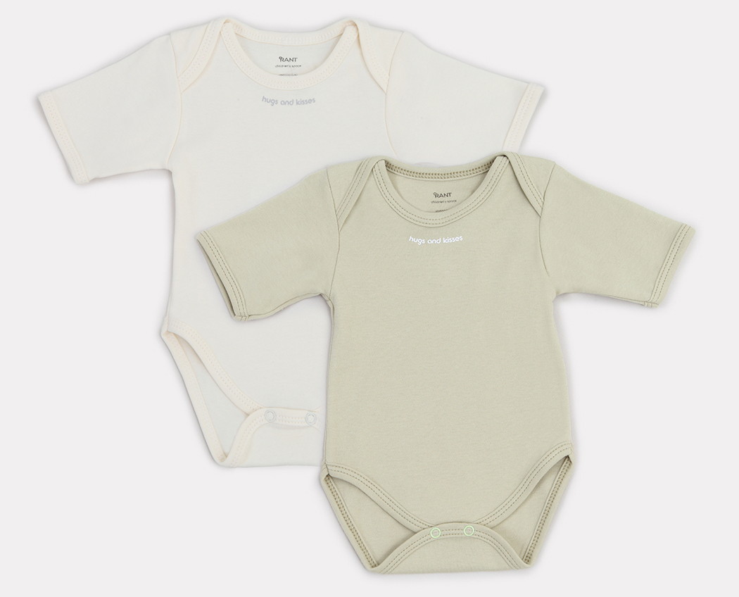 Боди Rant Hugs and Kisses с коротким рукавом 2 шт. Light Green 62