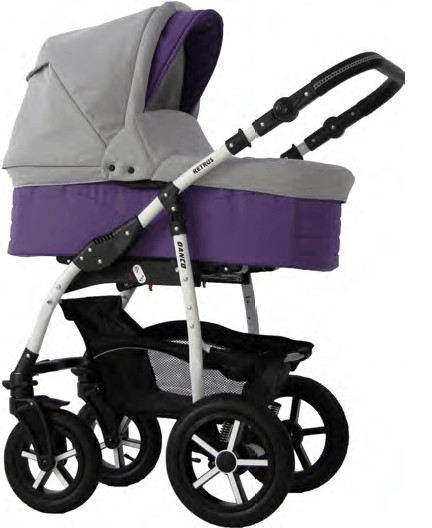 Детская коляска Retrus Danco 2 в 1 38 серо-фиолетовый