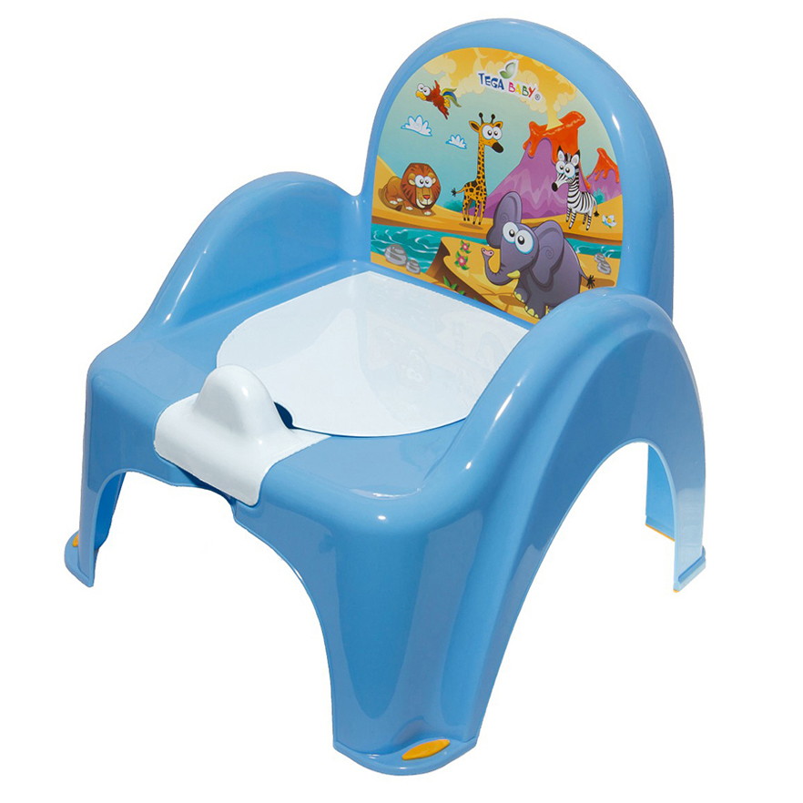 Детский горшок-стульчик Tega Baby Safari (Сафари) антискользящий SF-010-126 синий