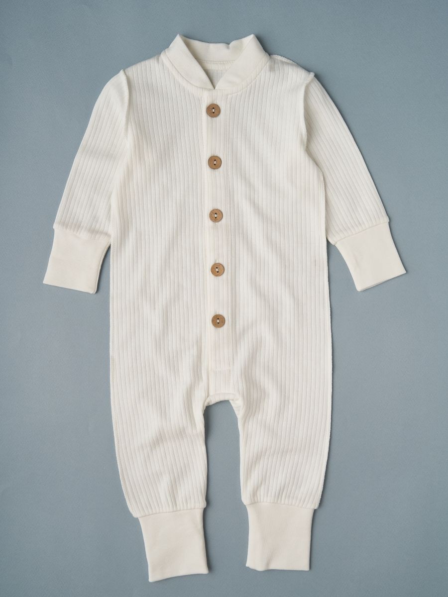 Комбинезон-стойка Little Star на пуговицах интерлок 93054 крем 62