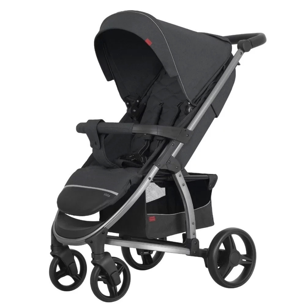 Детская прогулочная коляска Carrello Vista CRL-8505 2022 red logo Serious Grey