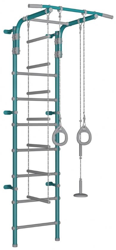 Детский спортивный комплекс Формула здоровья Pastel 2 бирюзовый/серый