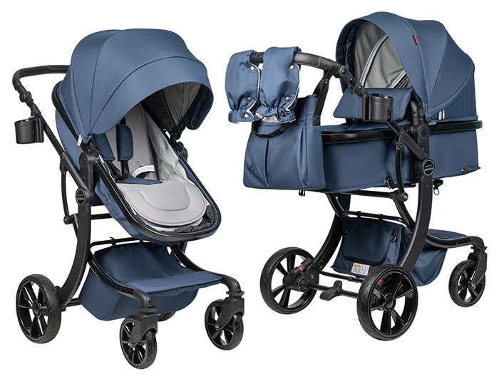 Детская коляска-трансформер Aimile Original Black темно-синий