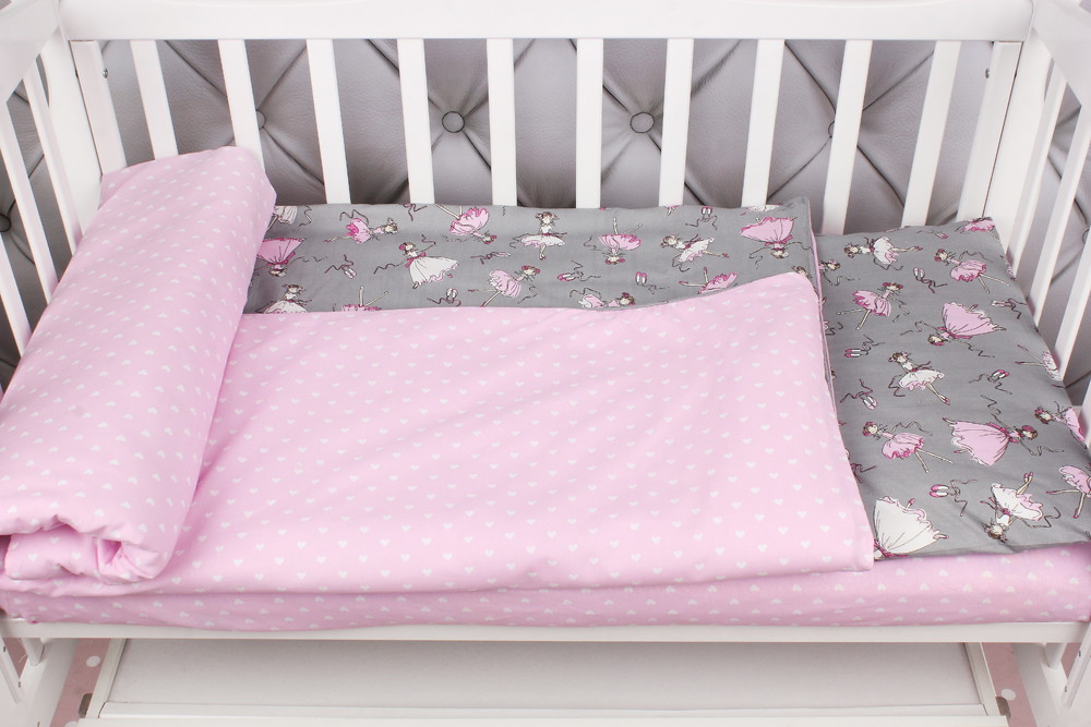 Комплект в кроватку AmaroBaby Baby Boom 3 предмета мечта/серый