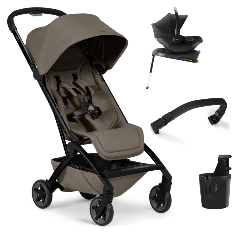Прогулочная коляска Joolz Aer 2 SE и автокресло Baby-Safe Core Space Black и база Baby-Safe Core Hazel brown