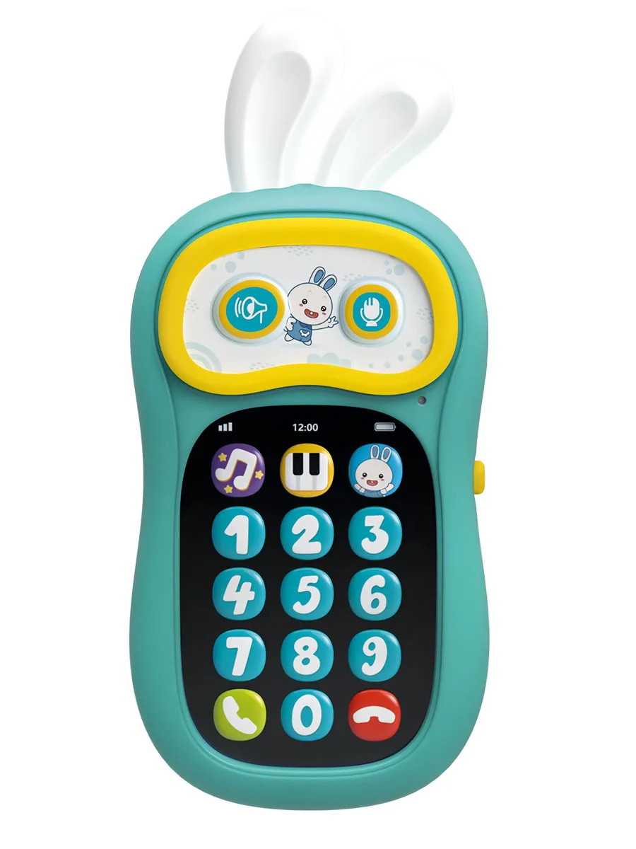 Интерактивная игрушка телефон alilo Ушастик-Лапочка P3 60459 бирюзовый