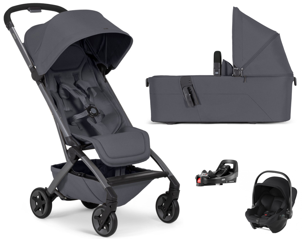 Коляска 2 в 1 Joolz Aer 2 и автокресло Baby-Safe Core Space Black и база Vario Base 5Z Stone grey