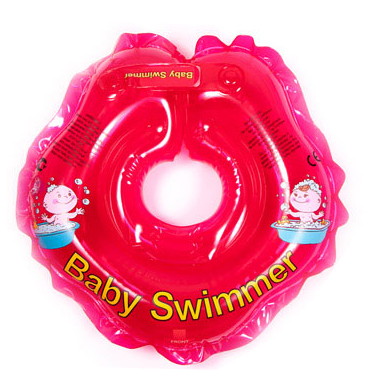 Круг для купания Baby Swimmer 0+ красный полноцветный