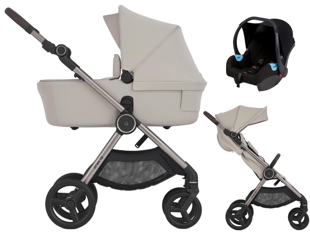 Детская коляска Anex iQ Premium NT 3 в 1 и автокресло Biuco BC100B без адаптеров iQ-27 Soya