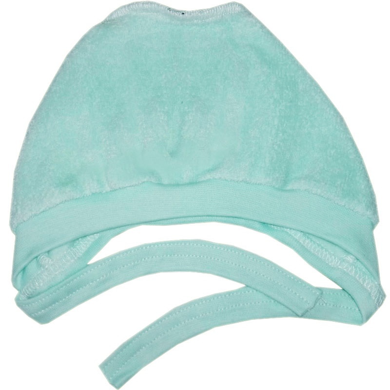 Чепчик Папитто с рибаной на бейке махра начес И93-123 бирюзовый 36