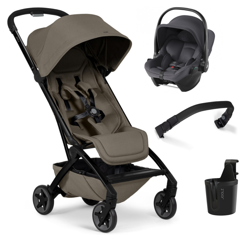 Прогулочная коляска Joolz Aer 2 SE и автокресло Baby-Safe Core Midnight Grey Hazel brown