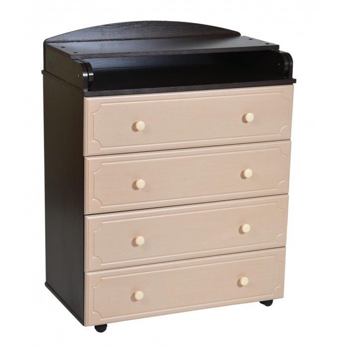 Детский пеленальный комод Антел Ульяна-5 МДФ 80/4 венге/слоновая кость