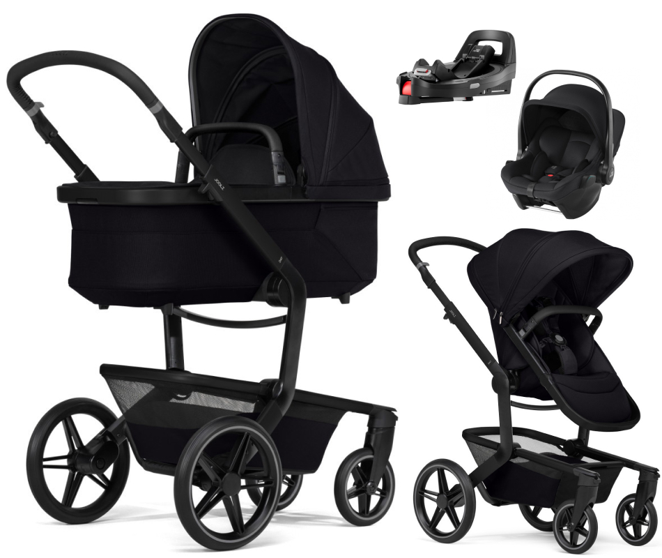 Детская коляска 4 в 1 Joolz Day 5 и автокресло Baby-Safe Core Space Black и база Vario Base 5Z без адаптеров Space Black