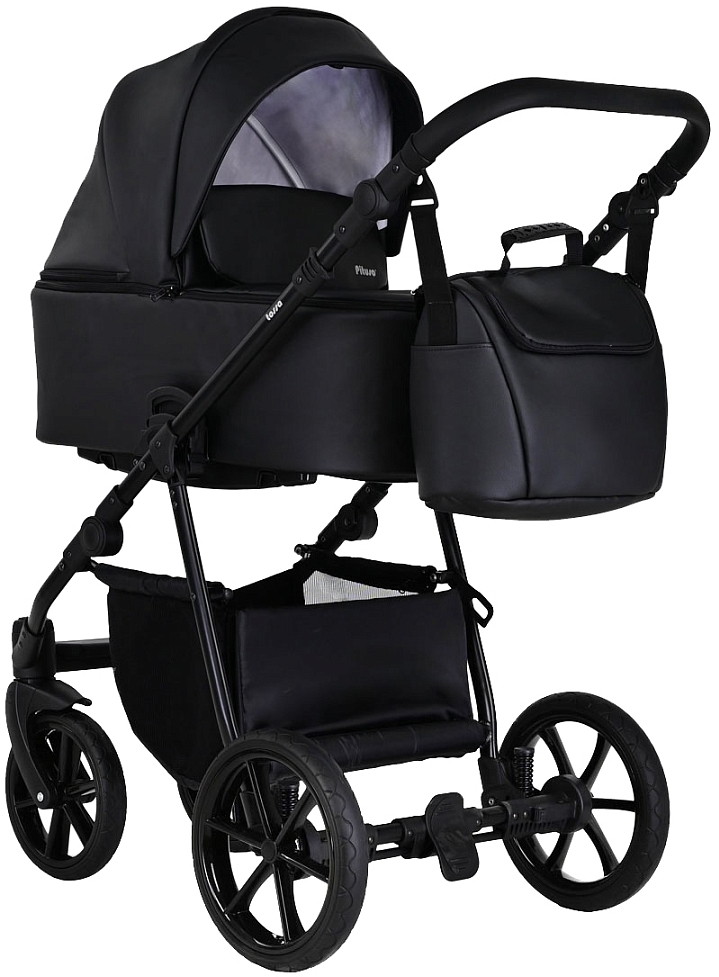 Детская коляска Pituso Tossa Кожа 2 в 1 TS/25/1 Black