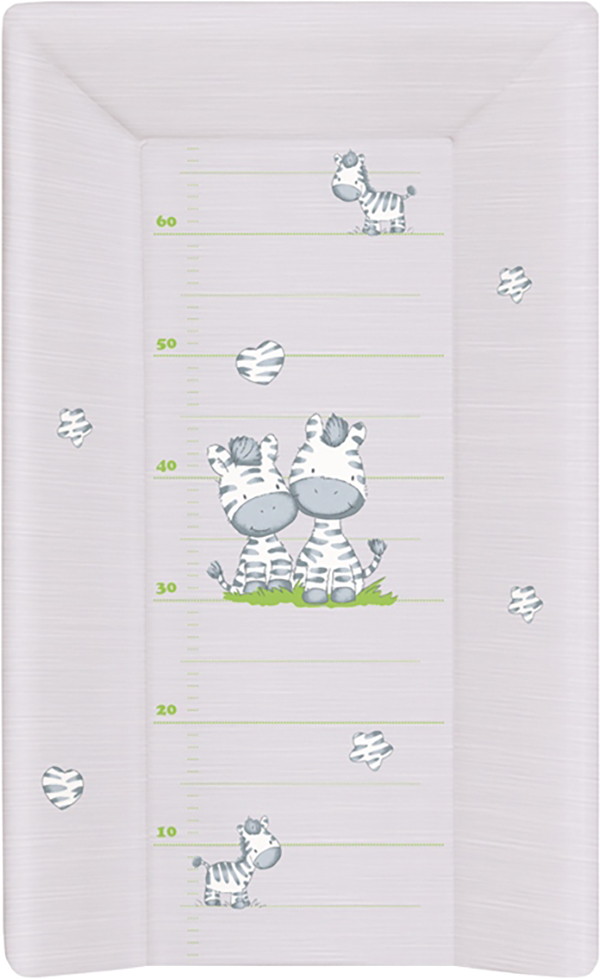 Детский пеленальный матрас Ceba Baby мягкий с изголовьем 70 см W-103-002-260 Zebra Grey