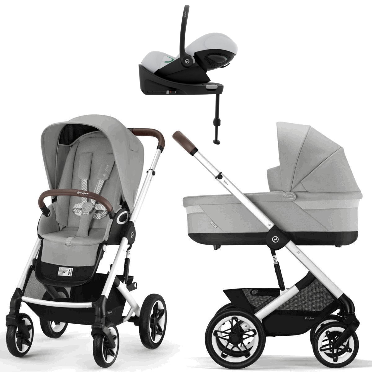 Коляска Cybex Talos S Lux SLV complete Cloud G Fog Grey Base G 4 в 1 Stone Grey с дождевиками