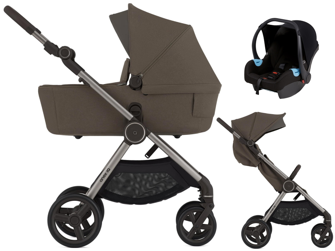 Детская коляска Anex iQ Premium NT 3 в 1 и автокресло Biuco BC100B без адаптеров iq-21 Bruna