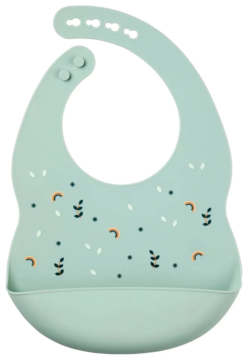 Фартук нагрудный Nattou силиконовый зеленый мотив (motive green) 874403