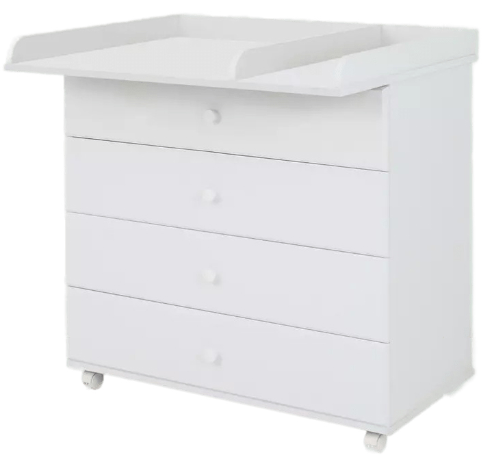 Детский пеленальный комод Топотушки Ричард 4 ящика МДФ 800/4 new белый