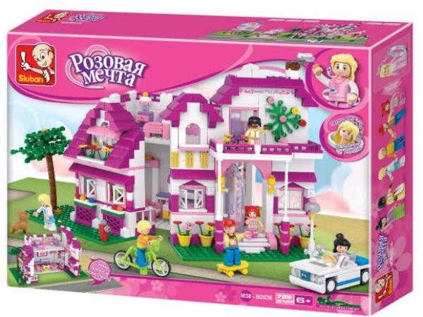 Детский конструктор Sluban серии Розовая мечта, Домик у моря, 726 деталей 690187