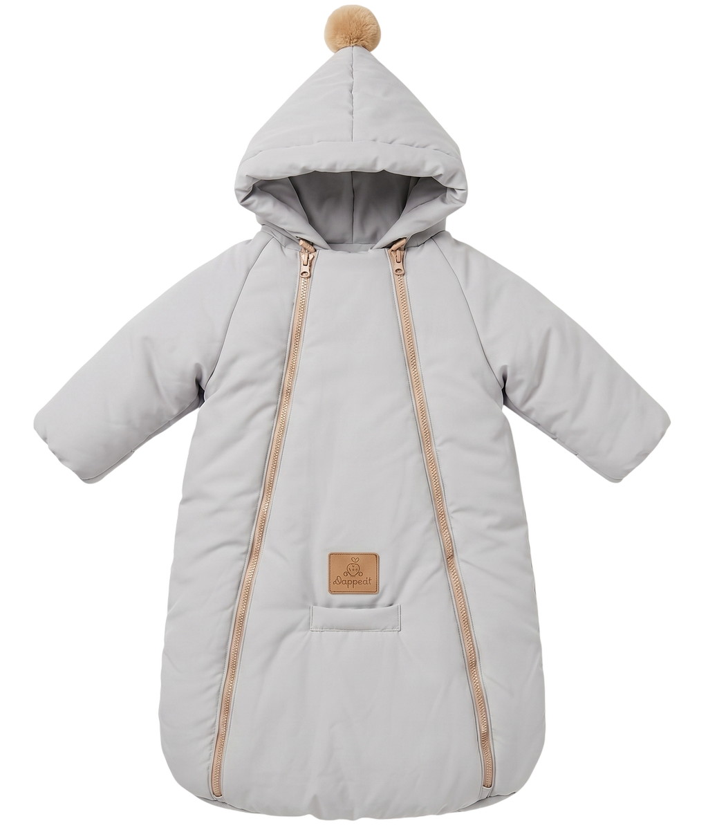 Конверт зимний Lappetti Classic с ручками К3034 ЧЗ 5 серый