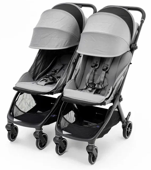 Коляска прогулочная для двойни Bumprider Connect.mini Grey