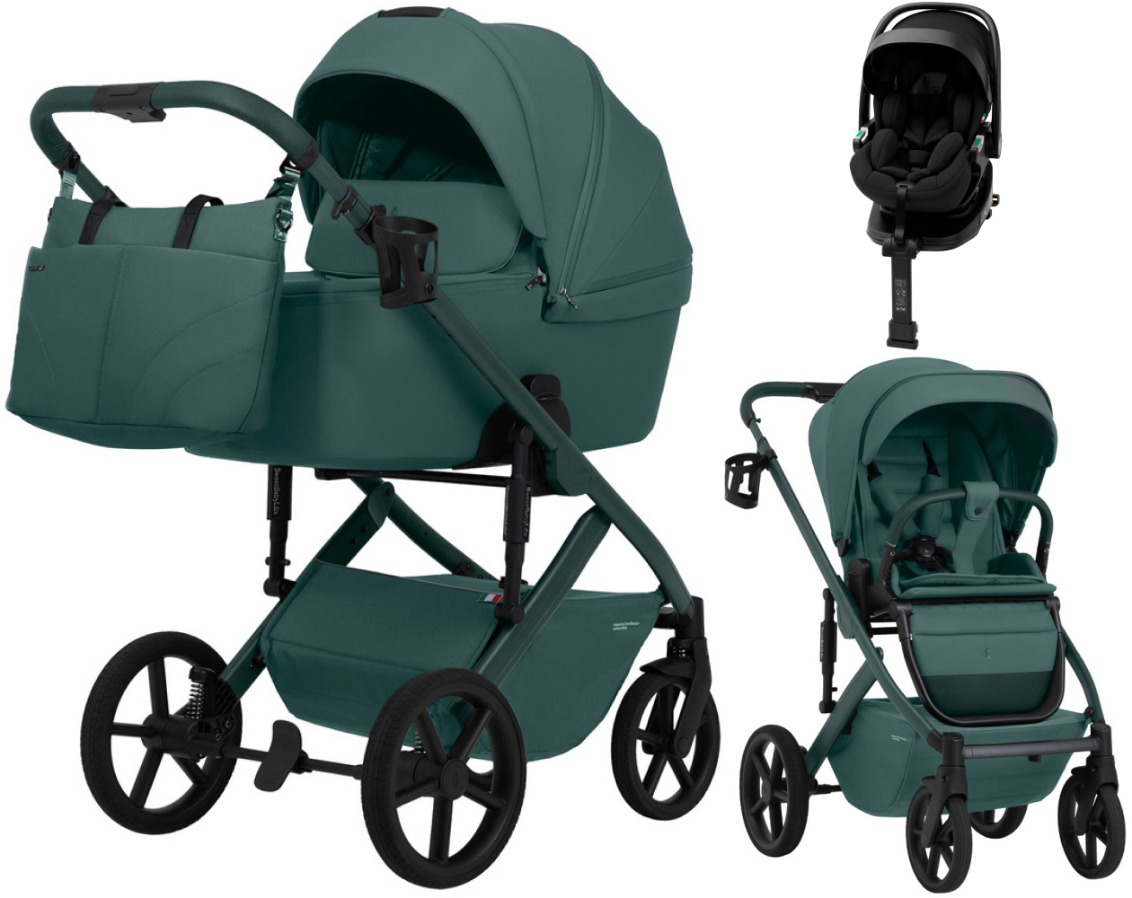 Коляска 4 в 1 Sweet Baby SBL Dolce + автокресло Premier Plus Black Emerald
