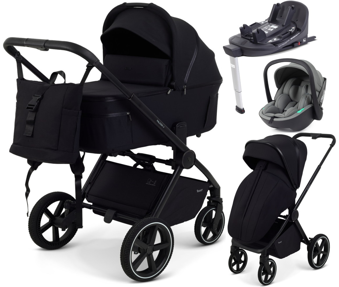 Детская коляска Rant Falcon X 4 в 1 RA126 с автокреслом Miro Olive и базой Black