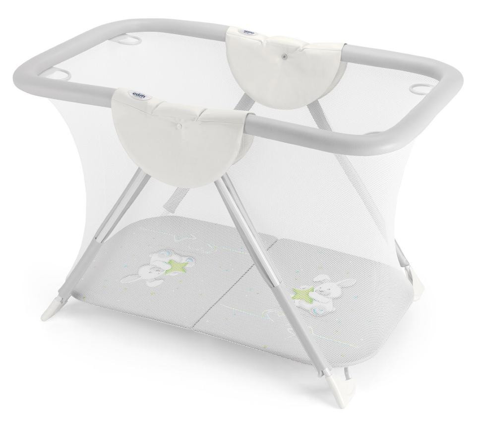 Детский манеж CAM Brevettato 242 серый с зайчиком и звездочкой