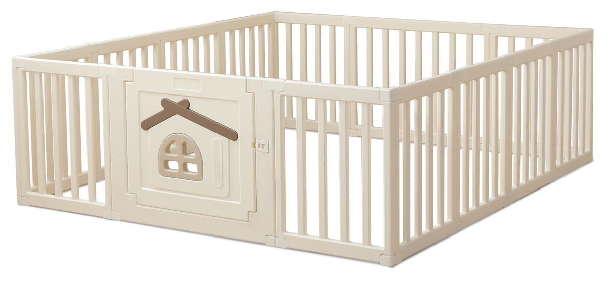 Большой детский игровой манеж UNIX Kids Classic Tree House 180 x 200 Camel