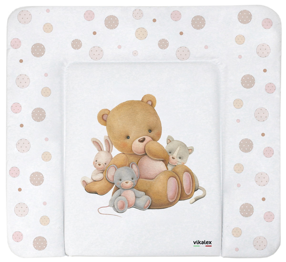 Пеленальный матрасик №2 Vikalex Мишкина Компания 80х71 см бежевый