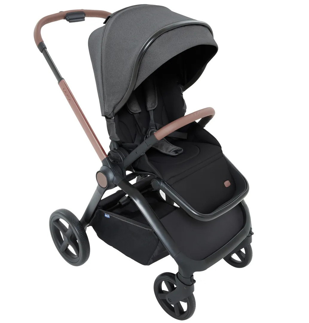 Navicella Chicco Mysa Black Satin - Leggera, Con Sistema Aria, 3.3 Kg - Foto 8