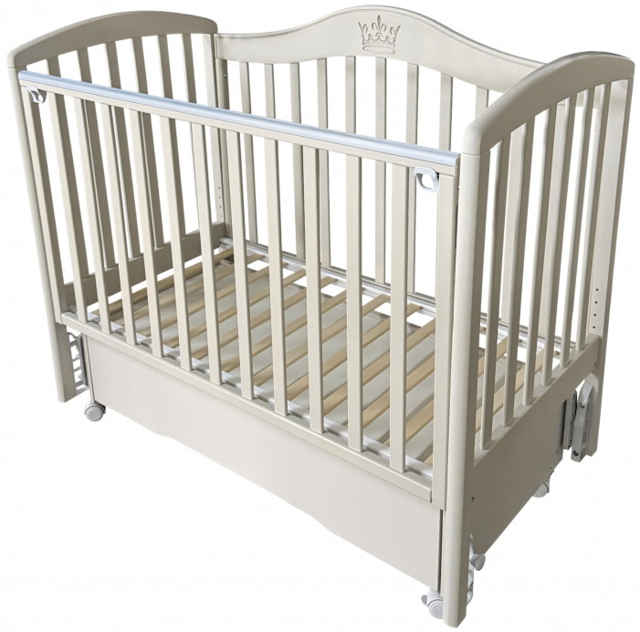 Детская кроватка Кедр Люси 3 (маятник универсальный,колесо) кашемир