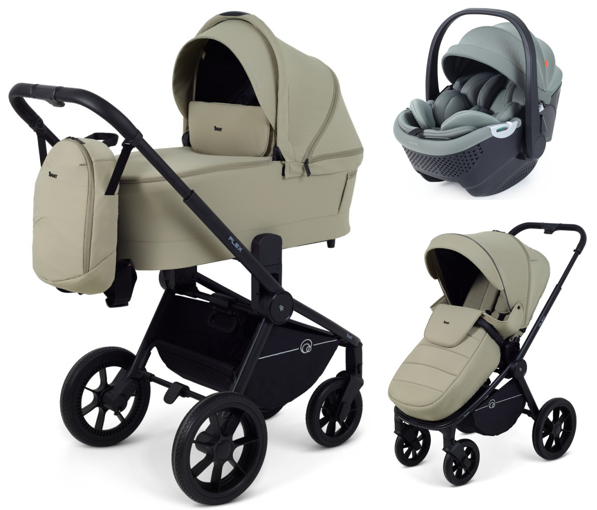 Детская коляска Rant Flex 3 в 1 RA076 с автокреслом Aster Zero Olive Light Green