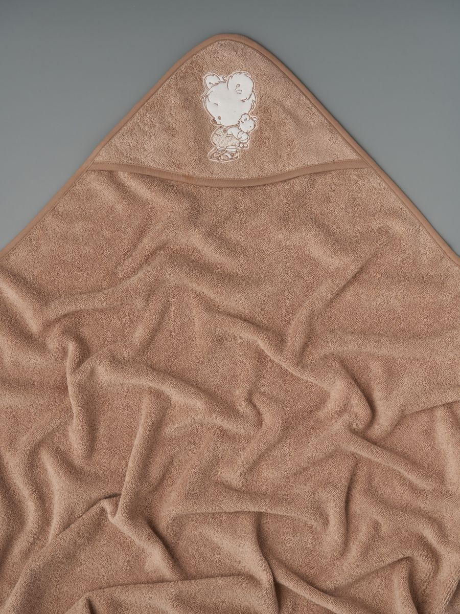 Пелёнка с уголком Little Star Мишка Малыш 100х100 6165 (ЧЗ-мз) бежевый