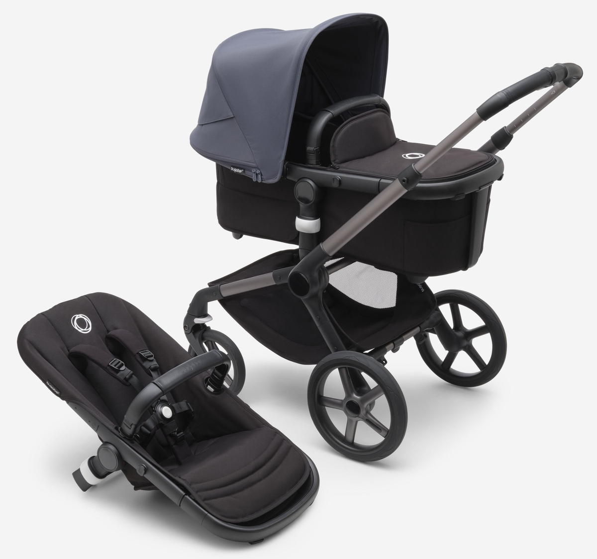 Детская коляска Bugaboo Fox 5 2 в 1 Graphite/Midnight Black/Stormy Blue