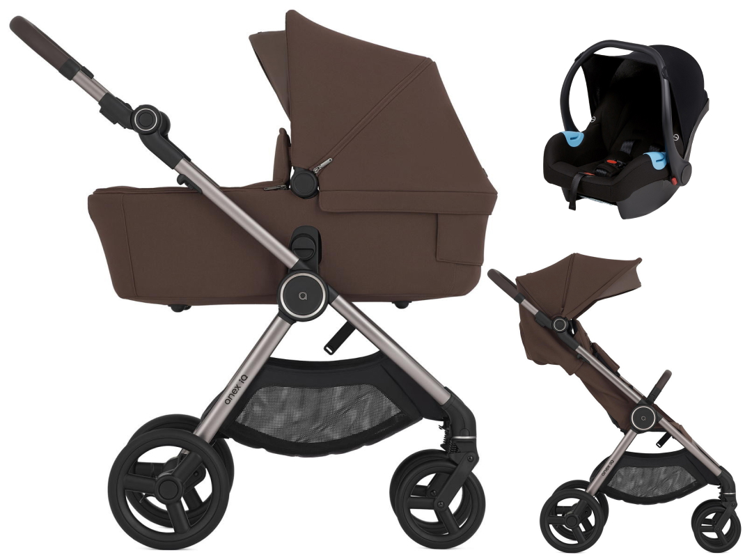 Детская коляска Anex iQ Premium NT 3 в 1 и автокресло Biuco BC100B без адаптеров iQ-28 Brew