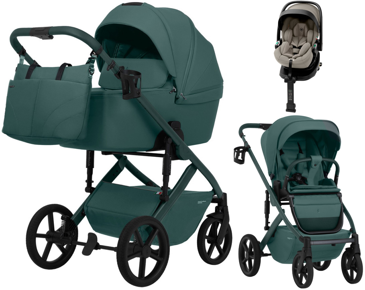 Коляска 4 в 1 Sweet Baby SBL Dolce + автокресло Premier Plus Begie Emerald