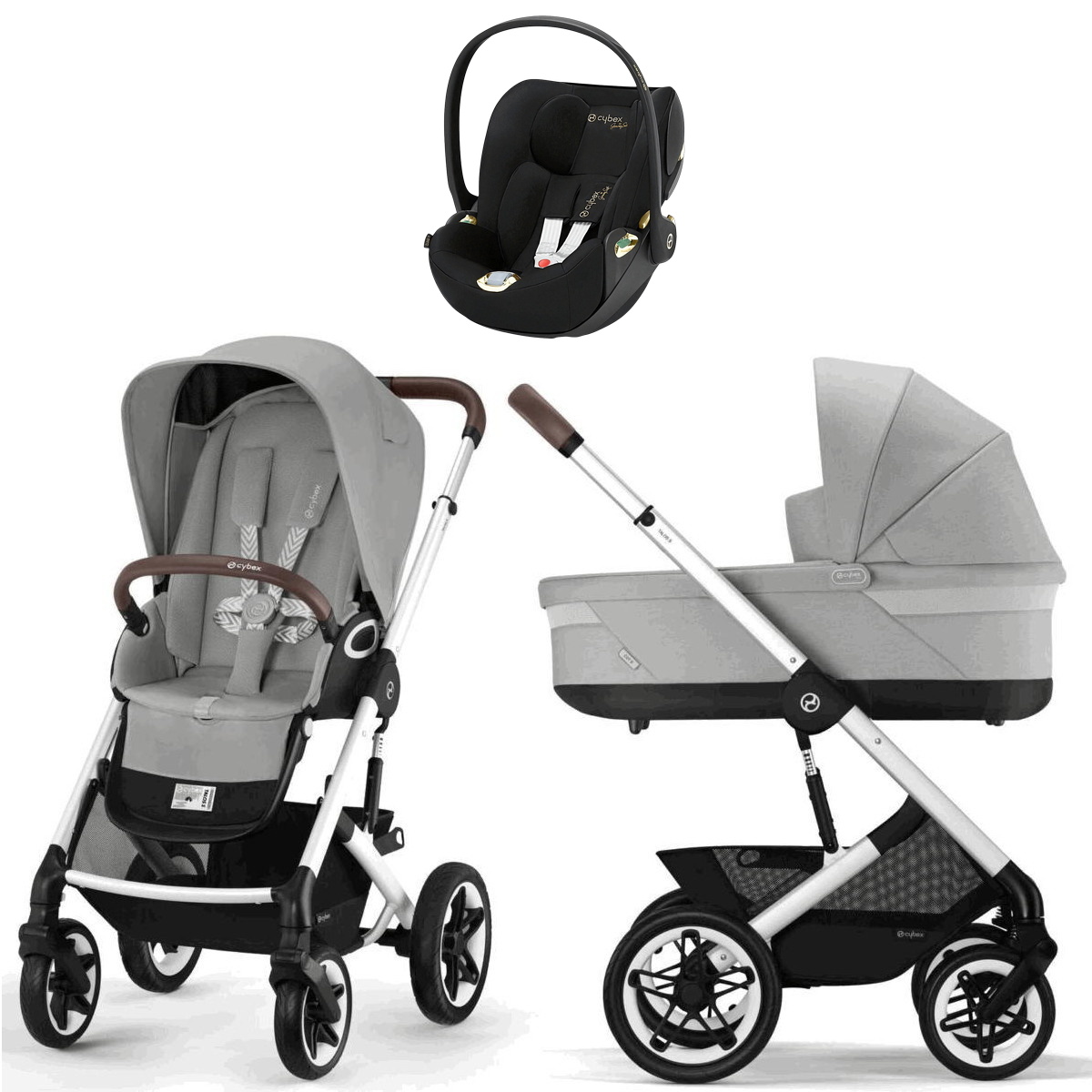 Коляска Cybex Talos S Lux SLV complete Cloud T Jeremy Scott Wings 3 в 1 Stone Grey с дождевиками