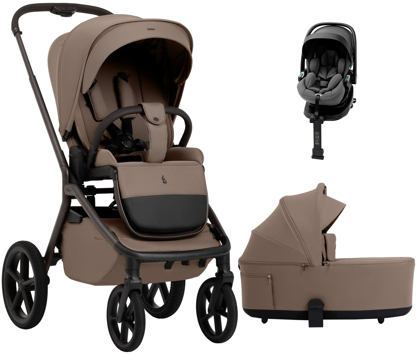 Коляска 3 в 1 Sweet Baby SBL Orso + автокресло Premier Plus Grey Dark Beige