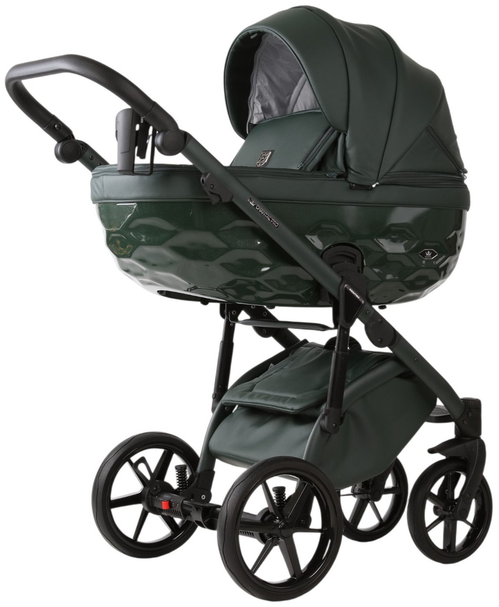 Детская коляска Adamex Chantal Pro Natura 2 в 1 CN-12-FOREST (Т. ЗЕЛЕНАЯ КОЖА)