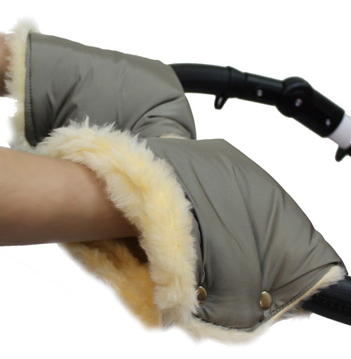 Варежки на коляску Эко Бейби хаки