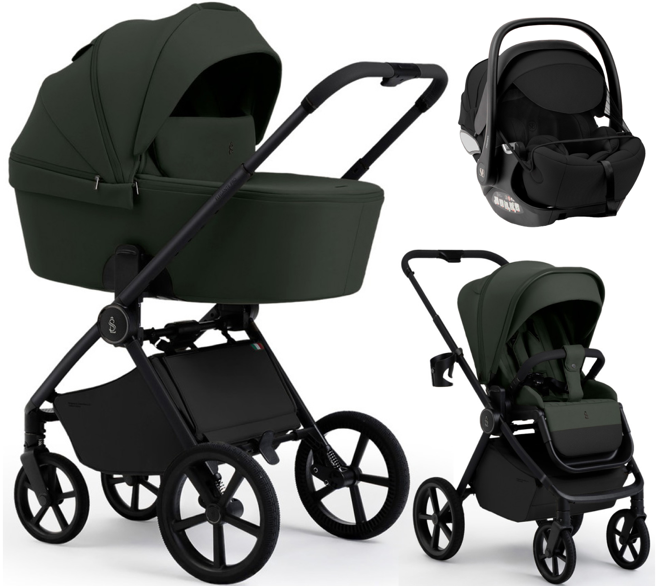 Коляска 3 в 1 Sweet Baby SBL Elegante Pro + автокресло Premier Black Forest Green