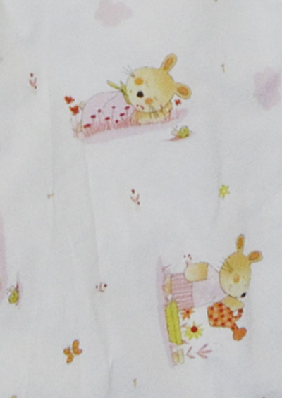 Детское постельное белье Soni Kids Зайчик-садовод 3 предмета розовый, основа-зайчики