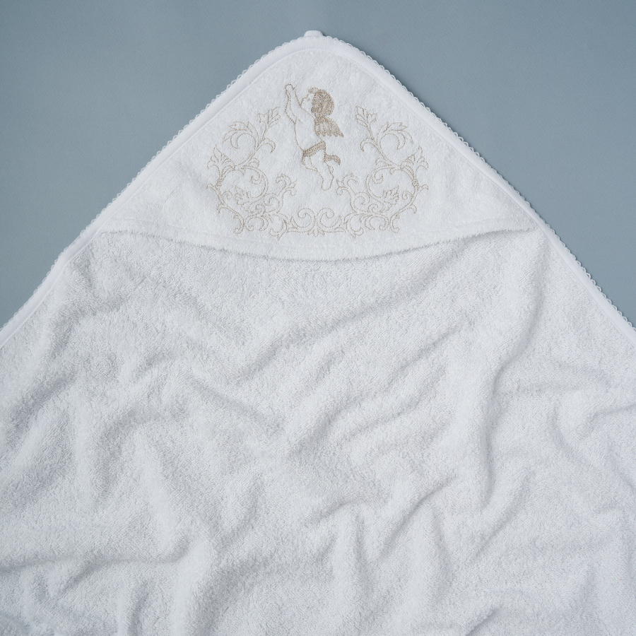 Пеленка с уголком Little Star Ангел 100х100 616515 (Чз-мз) белый