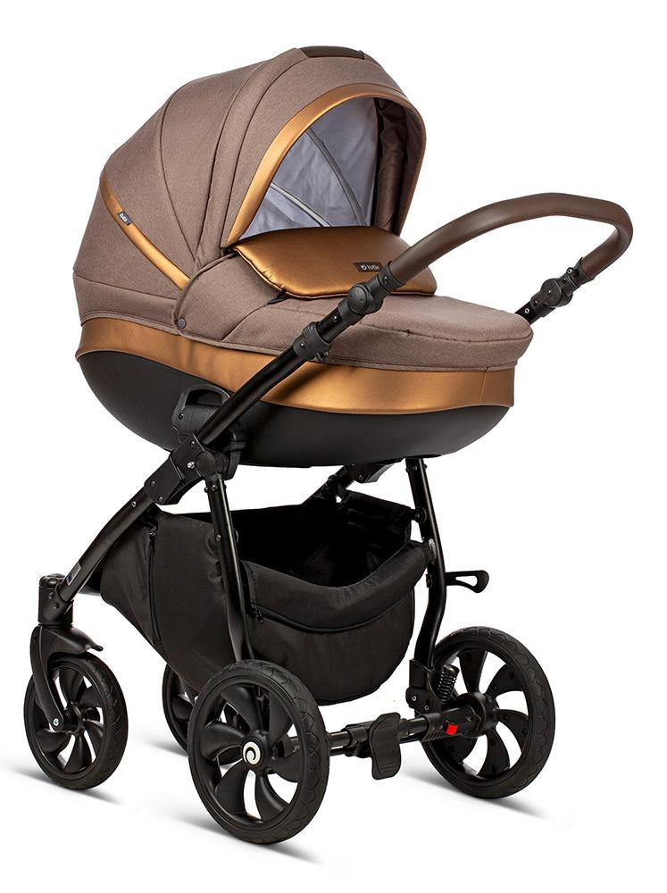 Детская коляска Tutis Nanni 3 в 1 893024/Н Кофе+ Кожа Бронза