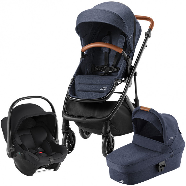 Детская коляска Britax Roemer Strider M Baby-safe 3 в 1 Navy Ink/Space Black