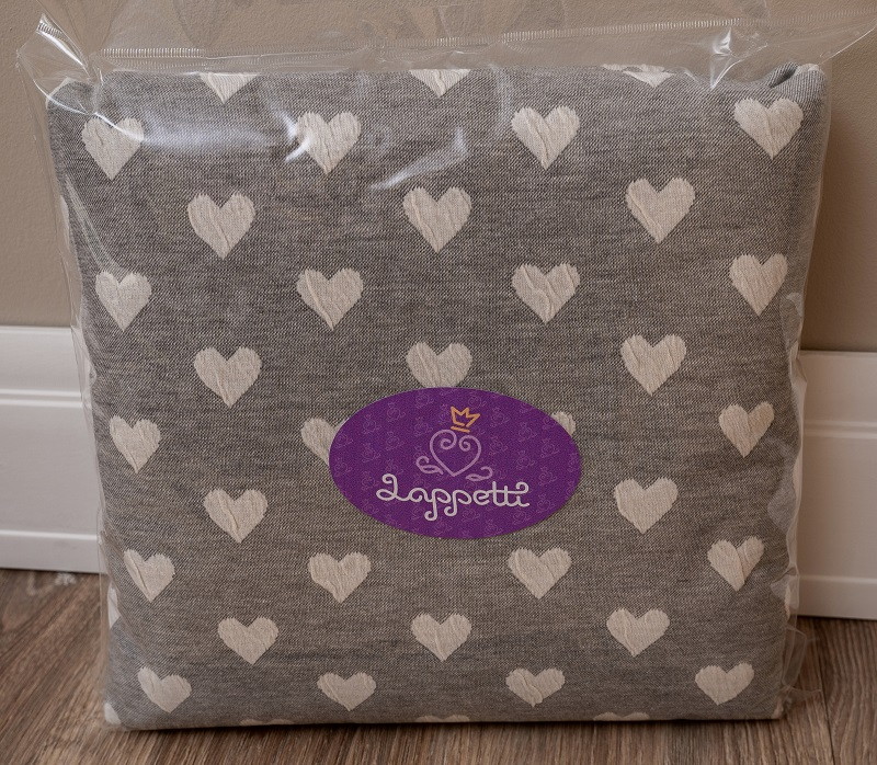 Детский плед Lappetti Сердечки с пояском Серый