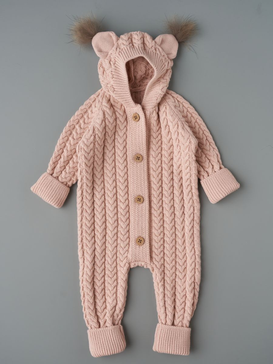 Комбинезон с капюшоном Little Star Белочка 800231 (ЧЗ-нк) пудра 62